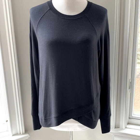 Athleta Criss Cross Sweatshirt, like new, black, size small - Picture 3 of 9